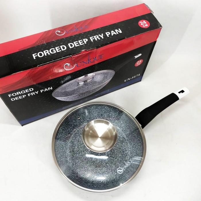 Лита сковорода з антипригарним покриттям Unique, Довговічні сковорідки, Якісна сковорода для дому DM-26