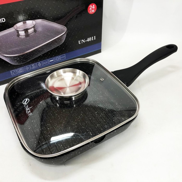 Глибока сковорода для індукційної плити Unique UN-4011 24см, Легка сковорода для домашньої кухні YE-67