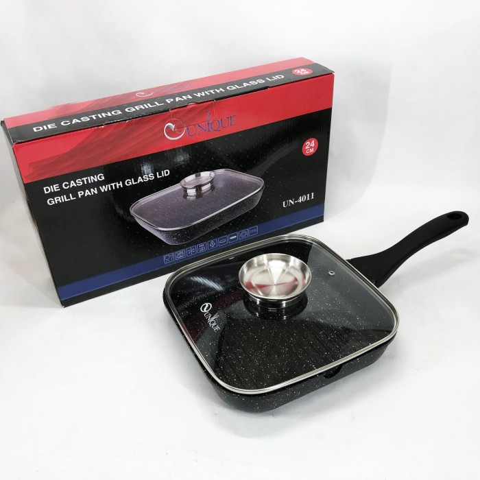 Глибока сковорода для індукційної плити Unique UN-4011 24см, Легка сковорода для домашньої кухні YE-67