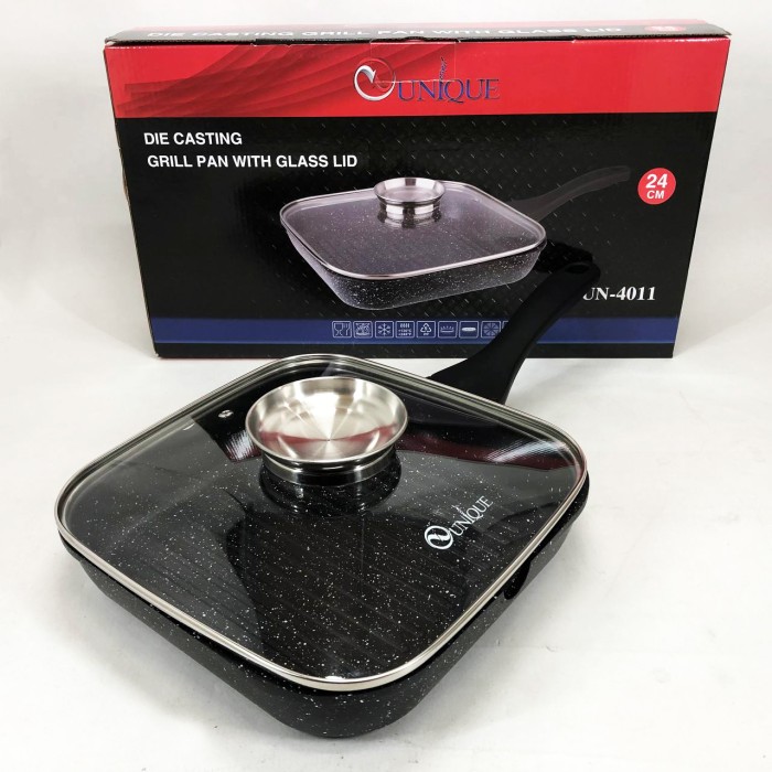 Глибока сковорода для індукційної плити Unique UN-4011 24см, Легка сковорода для домашньої кухні YE-67