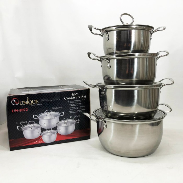 Набір каструль з антипригарним внутрішнім покриттям Unique, Набір високих каструль IS-79