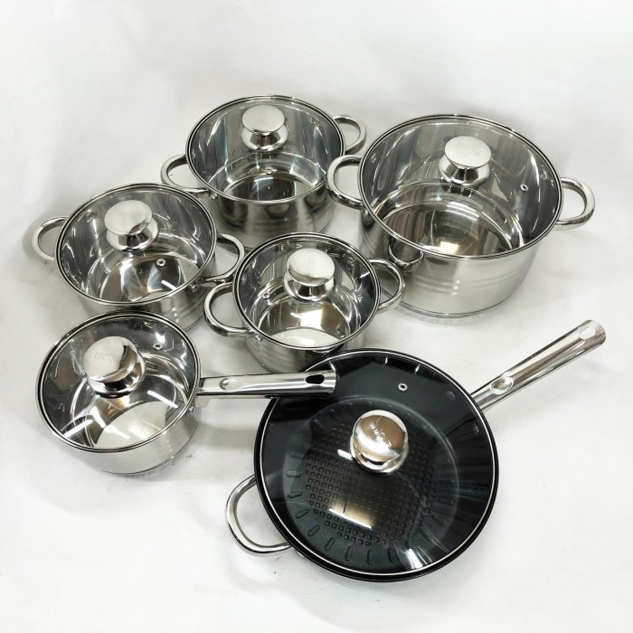 Гарний набір каструль з антипригарним покриттям UNIQUE, Набір каструль з антипригарним покриттям OF-52