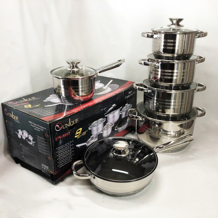 Гарний набір каструль з антипригарним покриттям UNIQUE, Набір каструль з антипригарним покриттям OF-52