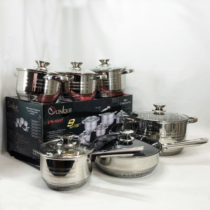 Гарний набір каструль з антипригарним покриттям UNIQUE, Набір каструль з антипригарним покриттям OF-52