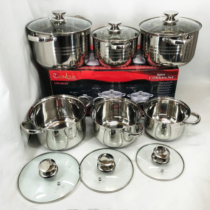 Набір каструль для електронної плити UNIQUE, Набір каструль з антипригарним покриттям OQ-55