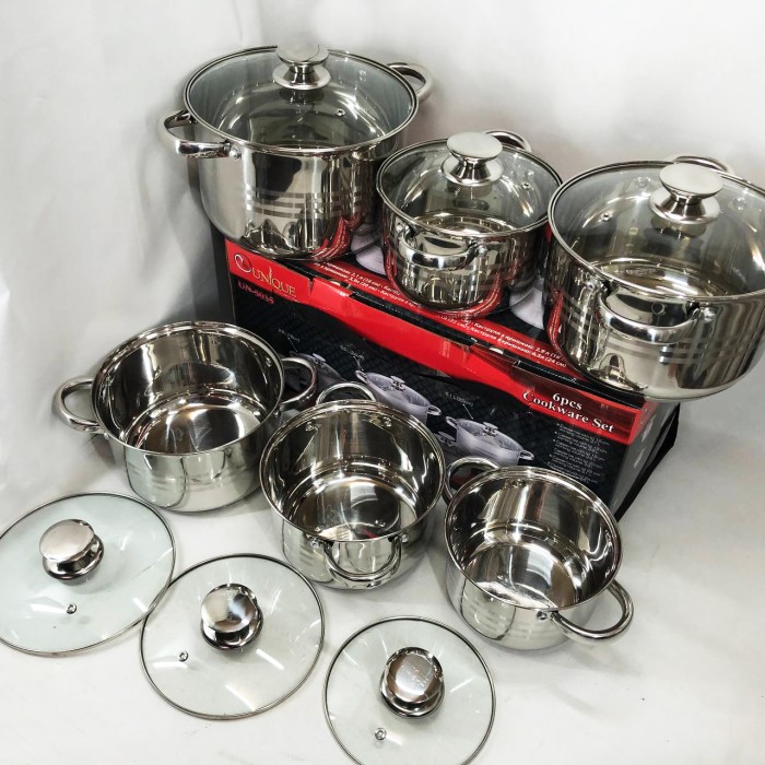 Набір каструль для електронної плити UNIQUE, Набір каструль з антипригарним покриттям OQ-55