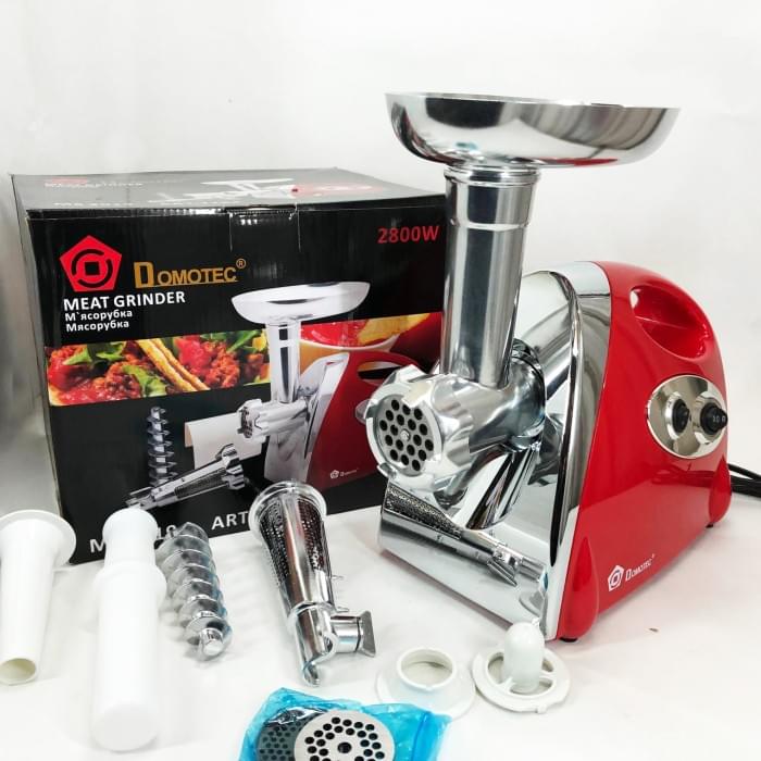 Електрична м'ясорубка з насадками Domotec MS-2019 2400 Вт, Бытовая мясорубка DJ-604 с насадками