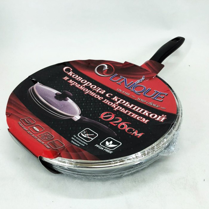 Сковорода якісна на плиту UNIQUE, Нова алюмінієва сковорода кухонна для кухні FC-17