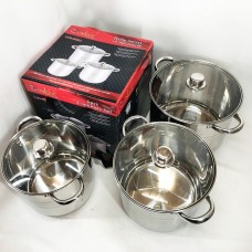 Набір високих каструль Unique UN-5041, Набір якісних каструль посуду для електричних плит TF-69