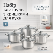 Набір каструль з міцним антипригарним покриттям, Каструлі посуд для електричних плит NW-45