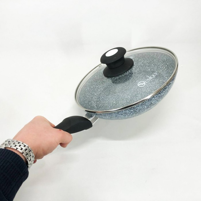 Антипригарна сковорода для овочів, Сковорода з ручкою алюміній зручна для приготування NX-77