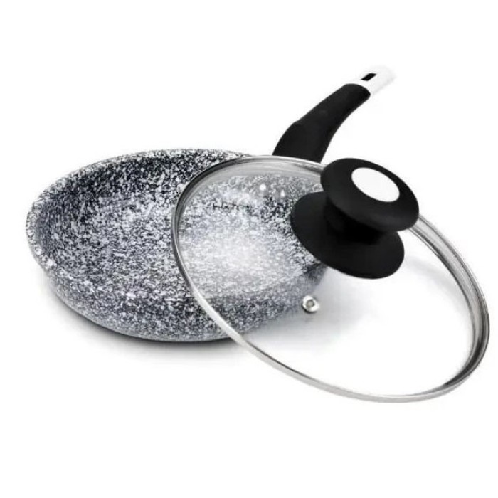 Емальована сковорода для смаження на грилі UNIQUE, Глибока сковорода для індукційної плити WL-55