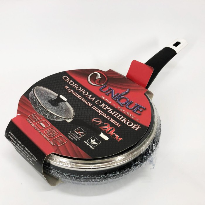 Сковорода кухонна для кухні UNIQUE, Алюмінієві каструлі з антипригарним покриттям DW-94