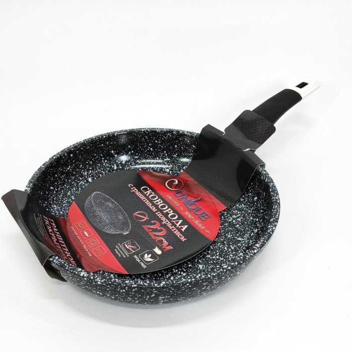 Практична сковорідка Unique, Сковорода глибока для дому, Міцна сковорідка з антипригарним покриттям QI-15