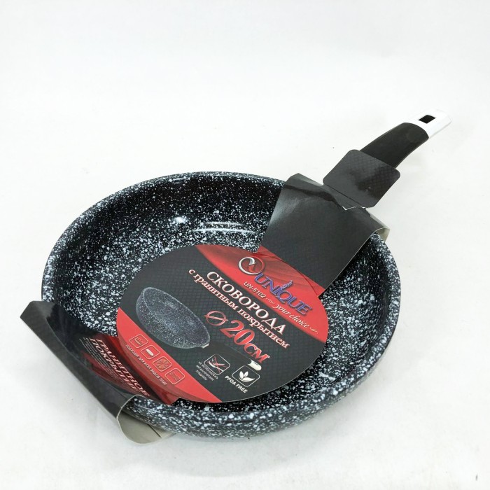 Сковорода з антипригарним покриттям UNIQUE, Сковорода для кухаря, Практична сковорідка IA-47