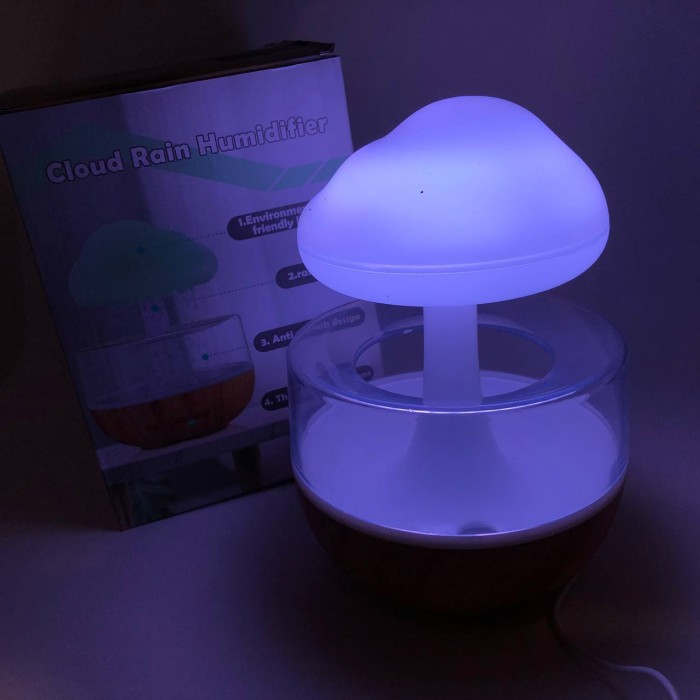 Безшумний зволожувач повітря Cloud Rain Humidifier, Дитячий паровий зволожувач повітря і нічник QR-57