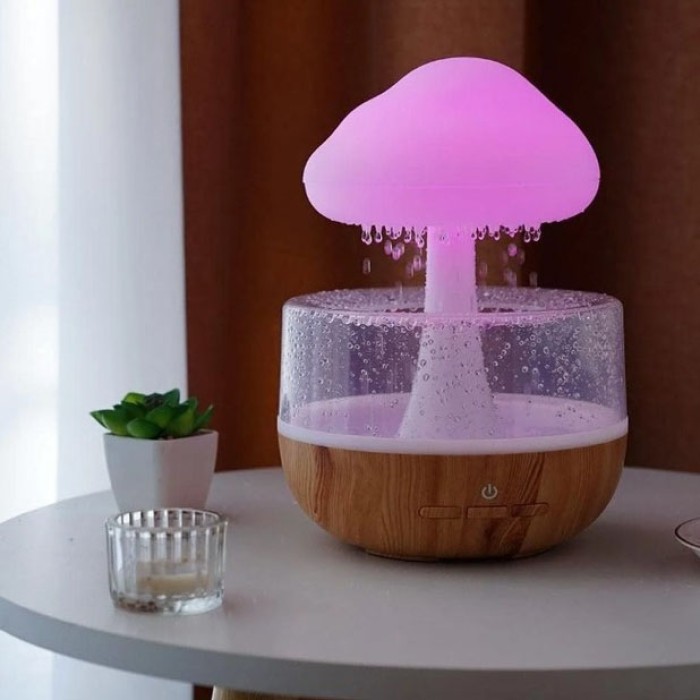 Безшумний зволожувач повітря Cloud Rain Humidifier, Дитячий паровий зволожувач повітря і нічник QR-57