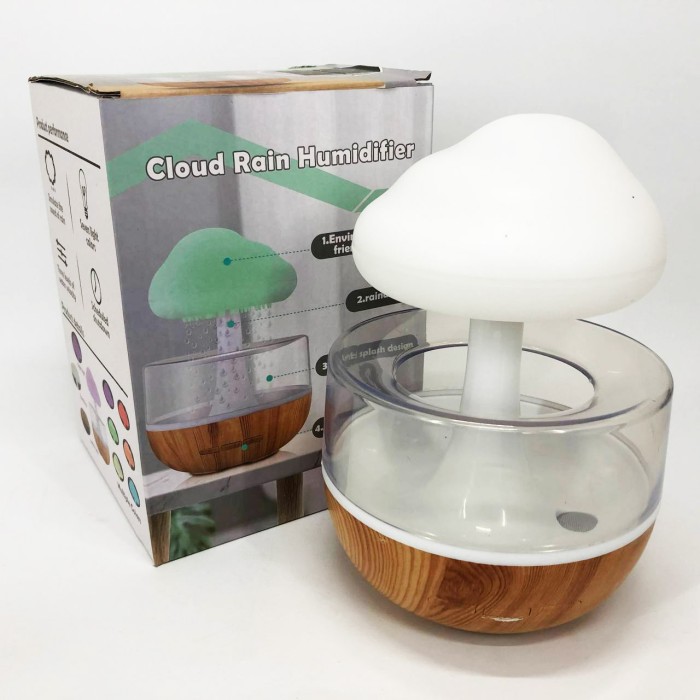 Безшумний зволожувач повітря Cloud Rain Humidifier, Дитячий паровий зволожувач повітря і нічник QR-57