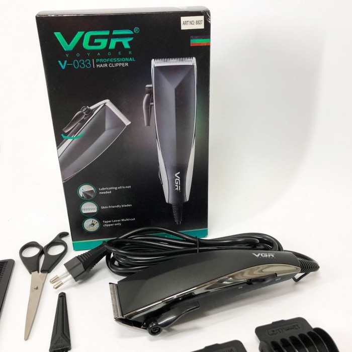 Електронна машинка для стрижки VGR V-033, Тример для стрижки волосся потужний Тример скронь PL-66