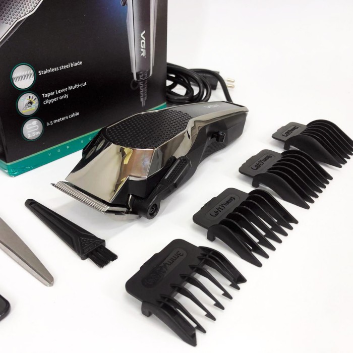 Професійний тример з насадками VGR V-130, Професійний тример з набором насадок для скронь QI-38