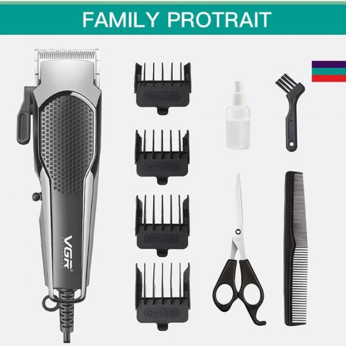 Професійний тример з насадками VGR V-130, Професійний тример з набором насадок для скронь QI-38