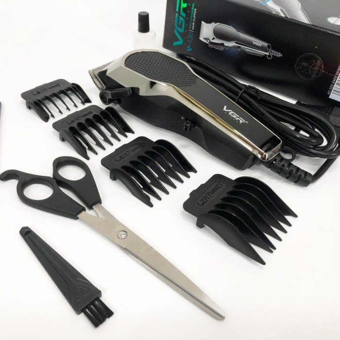 Професійний тример з насадками VGR V-130, Професійний тример з набором насадок для скронь QI-38