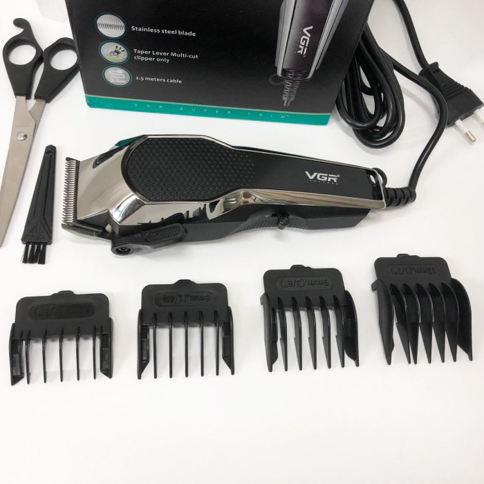 Професійний тример з насадками VGR V-130, Професійний тример з набором насадок для скронь QI-38