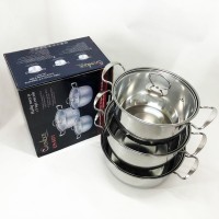 Набір каструль для електроплити UNIQUE UN-5071 6 шт, Якісні каструлі, Каструлі з нержавіючої сталі ZL-38