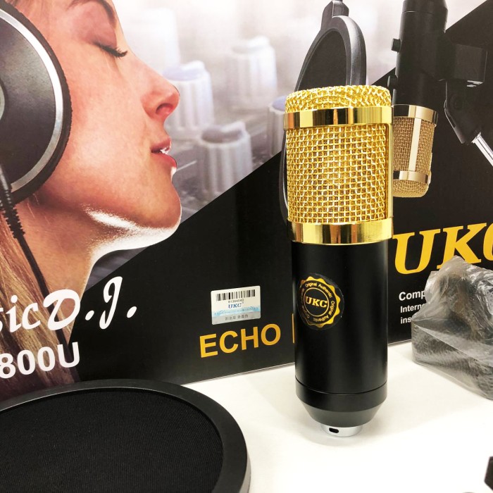 Мікрофон Студійний конденсаторний Music DJ. M-800U зі стійким та вітрозахистом QU-49