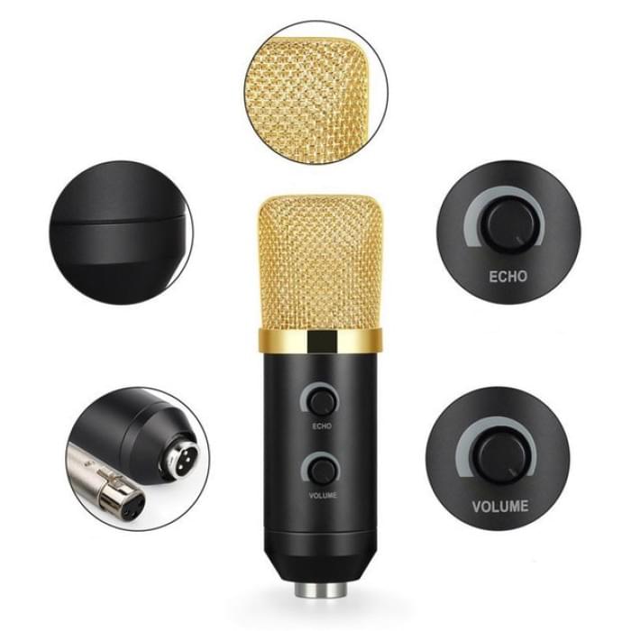 Мікрофон Студійний конденсаторний Music DJ. M-800U зі стійким CT-754 та вітрозахистом