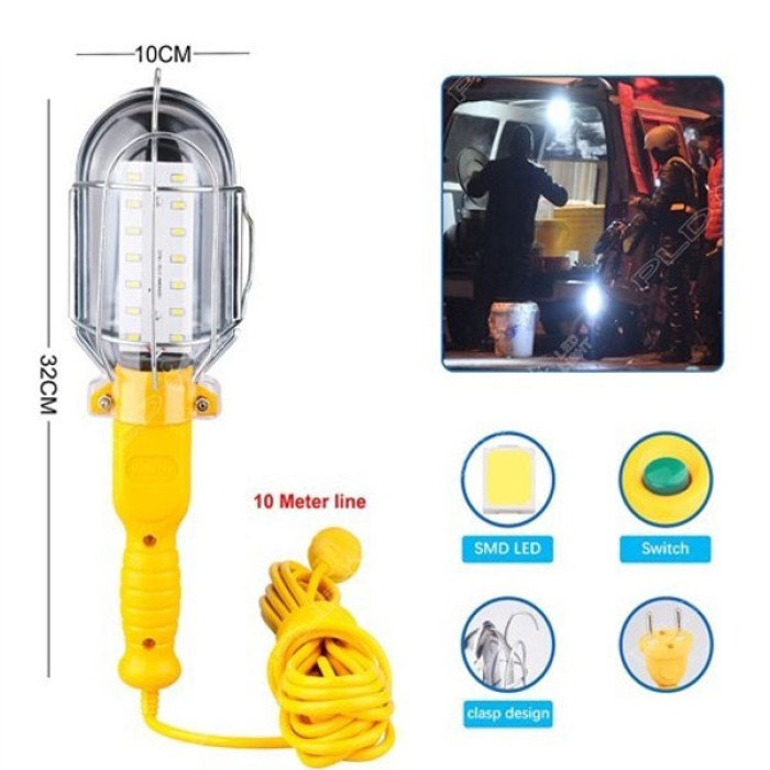 Ліхтар переносний WORKING PLD-9014 від мережі 220V, кабель 10м, гак для підвішування NG-38