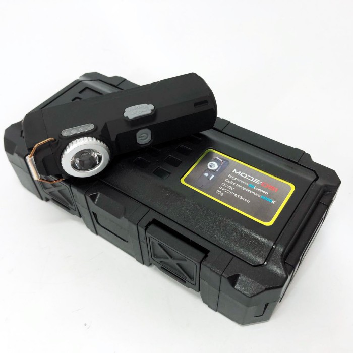 Ліхтарик-запальничка армійська MULTIFUNCTIONAL D51-COB, Запальнички подарунки для чоловіків. Колір: чорний
