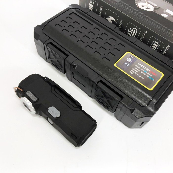 Ліхтарик-запальничка армійська MULTIFUNCTIONAL D51-COB, Запальнички подарунки для чоловіків. Колір: чорний