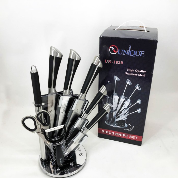 Професійні ножі для домашньої кухні UNIQUE UN-1838, Професійний кухонний набір ножів QM-60