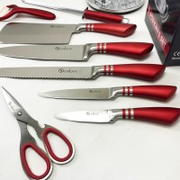 Кухонні ножі для нарізання UNIQUE UN-1832 9 шт, Кухонні ножі для готування, Нержавіючий ніж YG-402 для кухні