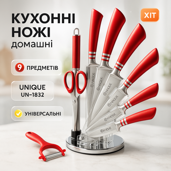 Набір литих ножів для кухні, Сучасні кухонні ножі, Ножі кухонні з нержавіючої сталі XQ-51