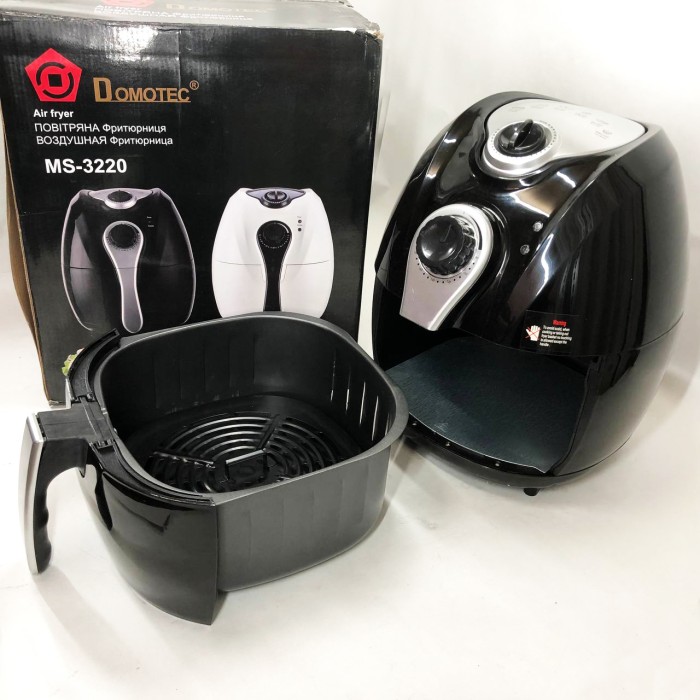 Аерофритниця для смаження без олії Domotec MS-3220 1300 Вт 4,5 л, Фритюрниця без масла SI-560 огріль Аерофритниця для смаження без олії Domotec MS-3220 1300 Вт 4,5 л, Фритюрниця без масла SI-560 огріль