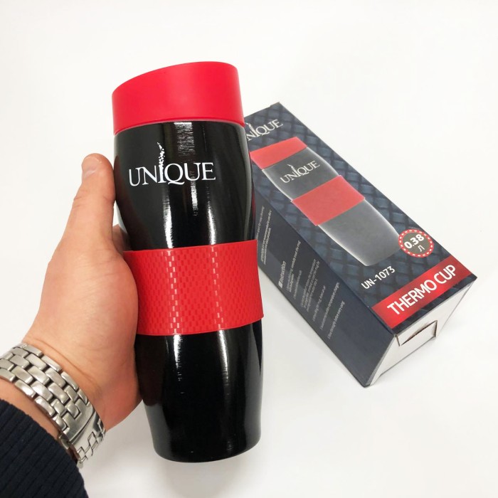 Термос туристичний для напоїв UNIQUE UN-1073 0.38 л, Термос похідний для напоїв подорожей QL-65