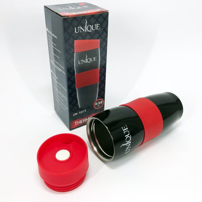 Термос туристичний для напоїв UNIQUE UN-1073 0.38 л, Термос похідний для напоїв подорожей QL-65