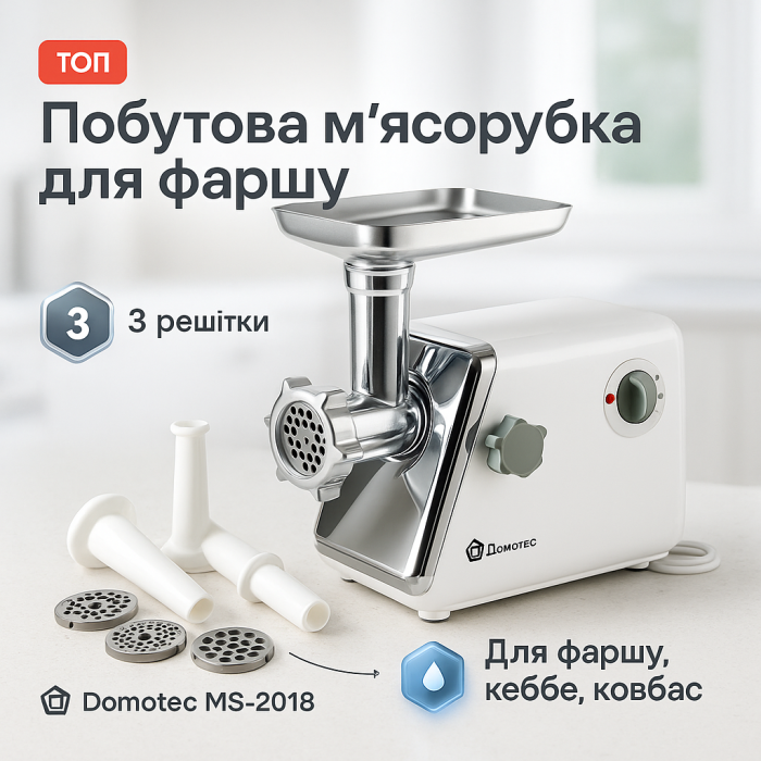 Домашня електром'ясорубка, Електрична м'ясорубка з насадкою-кеббе М'автомат HJ-45