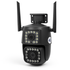 Вулична IP камера 4G/Wi-Fi з двома лінзами SC03 V380pro 4 Mп, Відеокамера з цифровим зумом та мікрофоном