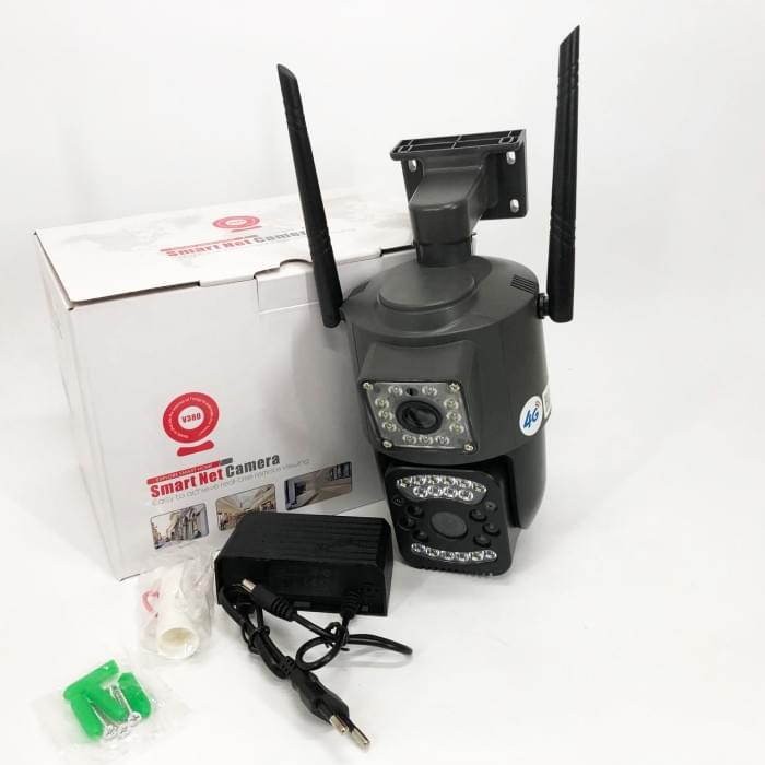 Камера з вбудованим мікрофоном для вуличного відеоспостереження 4G/Wi-Fi SC03 V380pro KH-130 4 Mп