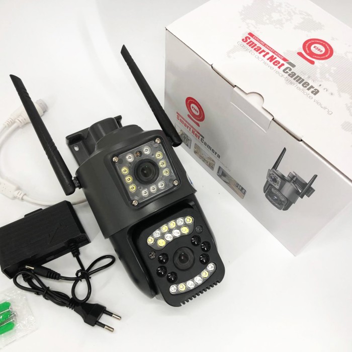 Поворотна вулична камера відеоспостереження 4G/Wi-Fi SC03 V380pro 4 Mп, Міцна камера відеоспостереження ON-98