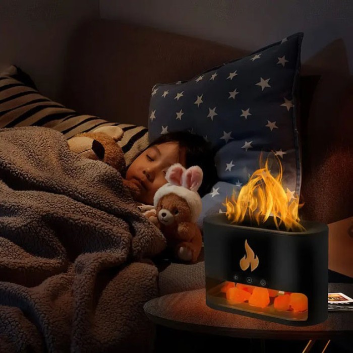 Зволожувач повітря USB Docsal Flame 3 в 1, Зволожувачі повітря humidifier, GS-231 Зволожувач нічник