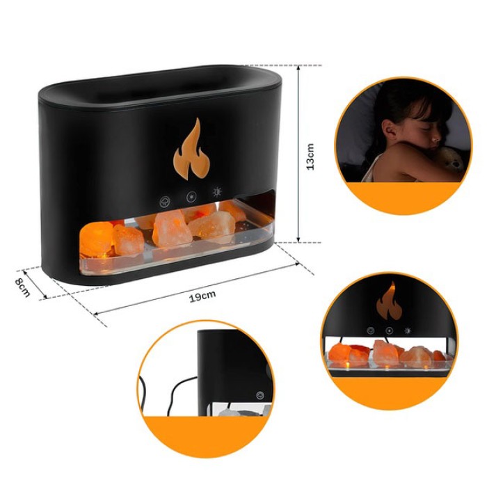 Зволожувач повітря USB Docsal Flame 3 в 1, Зволожувачі повітря humidifier, GS-231 Зволожувач нічник
