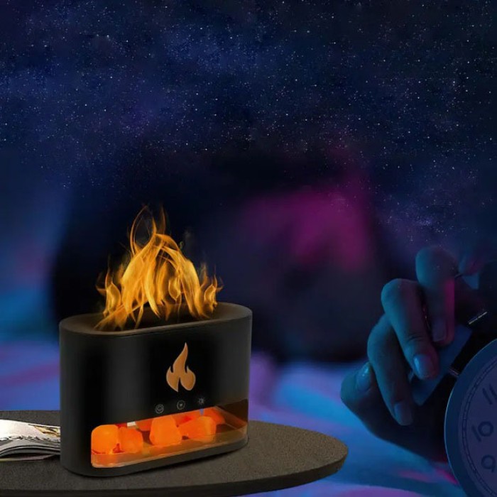 Зволожувач повітря USB Docsal Flame 3 в 1, Зволожувачі повітря humidifier, GS-231 Зволожувач нічник