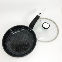 Сковорода універсальна для дому UNIQUE, Сковорода якісна зручна на кухню Лита алюмінієва CY-52