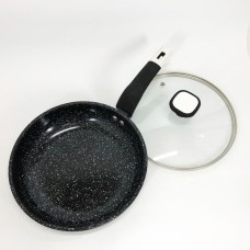 Сковорода універсальна для дому UNIQUE, Сковорода якісна зручна на кухню Лита алюмінієва CY-52