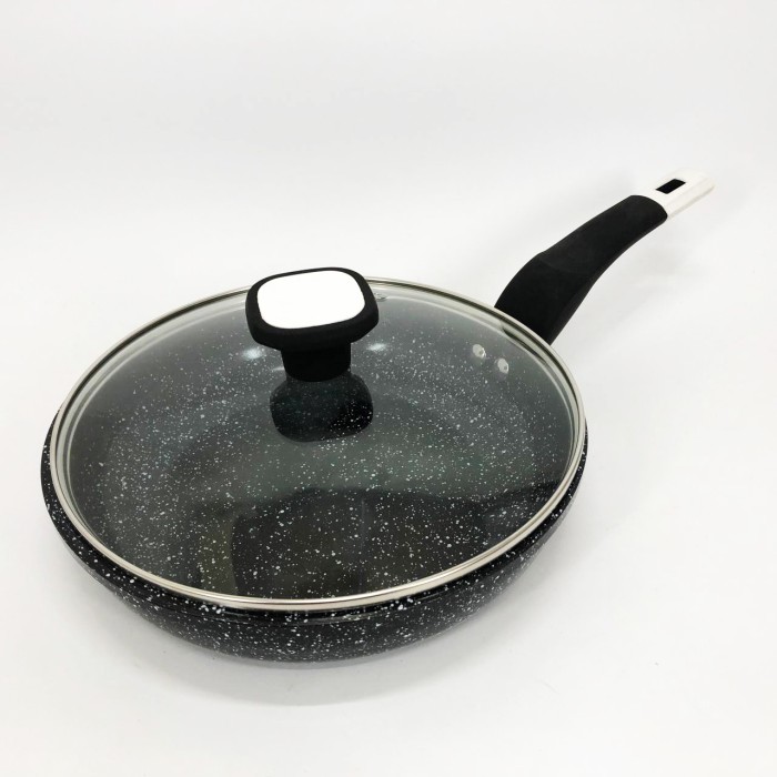 Сковорода універсальна для дому UNIQUE, Сковорода якісна зручна на кухню Лита алюмінієва CY-52