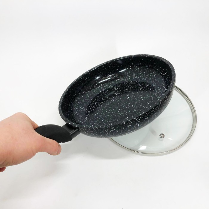 Сковорода універсальна для дому UNIQUE, Сковорода якісна зручна на кухню Лита алюмінієва CY-52